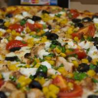 Mia's Specialty Pizza · Peppers, onions, mushrooms, sausage and pepperoni. 