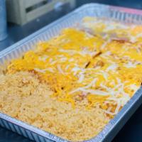 Enchiladas · Choice of chicken, picadiilo, beef or cheese.
