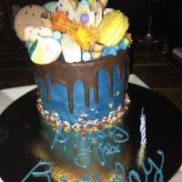 Chocolate Candy Cane Magic Cake · 
