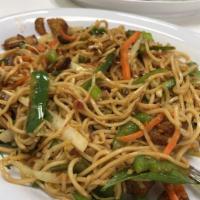 Veg Hakka Noodles With Manchurian · 