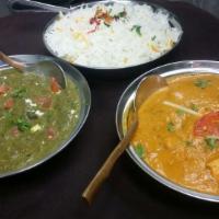 Chicken Tikka Masala · Chicken breast marinated in yogurt, herbs, and spices, baked in a tandoori oven, and cooked ...