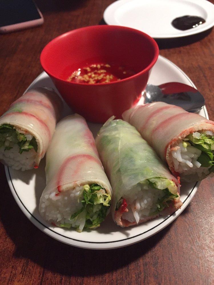 Thai Spring Roll · 2 pieces. Contains peanuts and gluten-free.