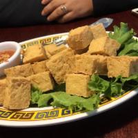 Fried Tofu · Contains peanuts and gluten-free.