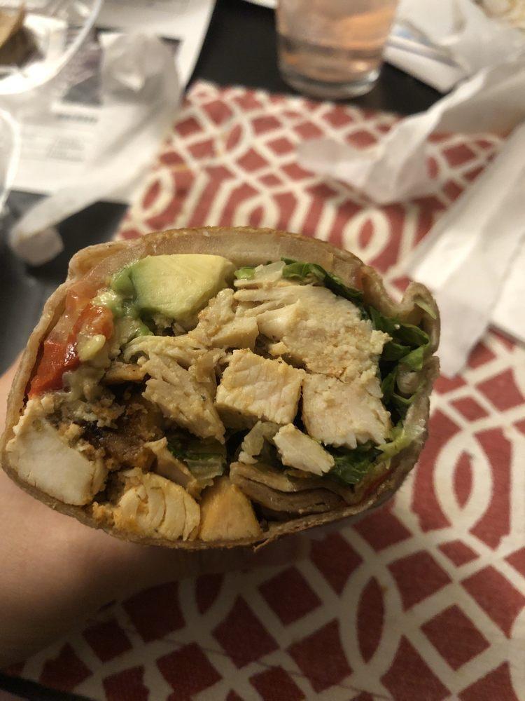 California Wrap · Grilled chicken, avocado, lettuce, tomato, red peppers and ranch dressing