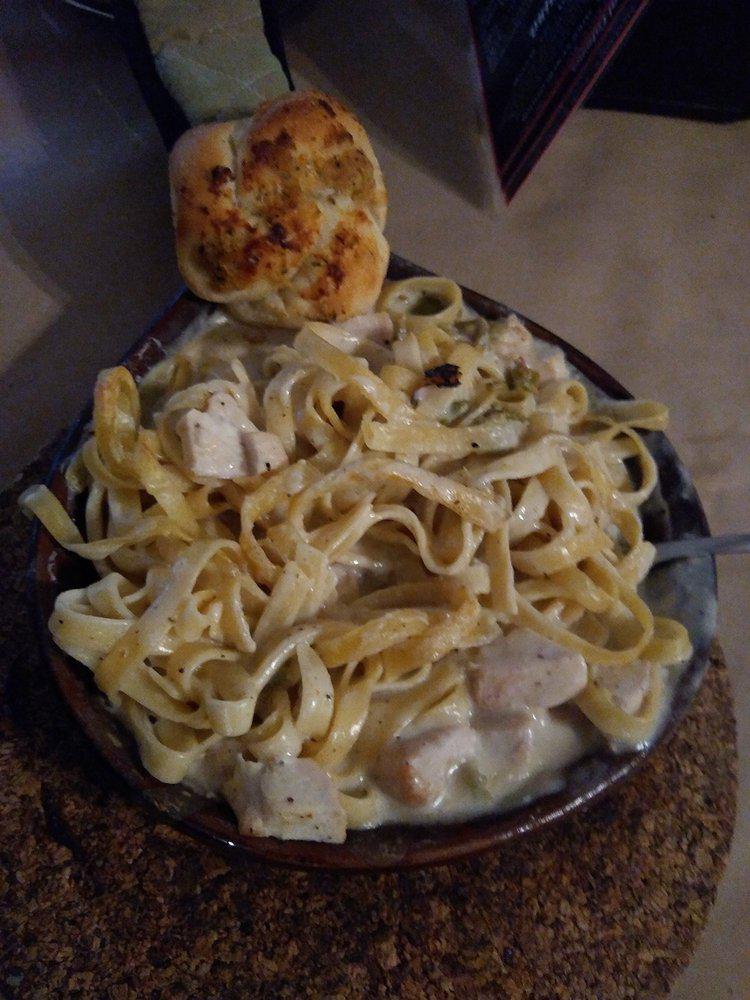 Green Chile Alfredo · Fettuccine tossed with green chile Alfredo sauce and topped with mozzarella.