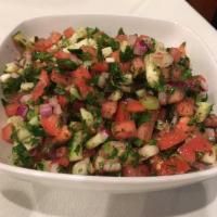 Armenian Shepherd Salad · Diced tomato, cucumber, onions, parsley and special dressing.