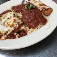 Tour of Italy · Chicken parmigiana, lasagna and fettuccini Alfredo.
