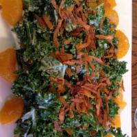 Kale Salad · Kale, crispy sweet potato and house wasabi ginger dressing on the side. 