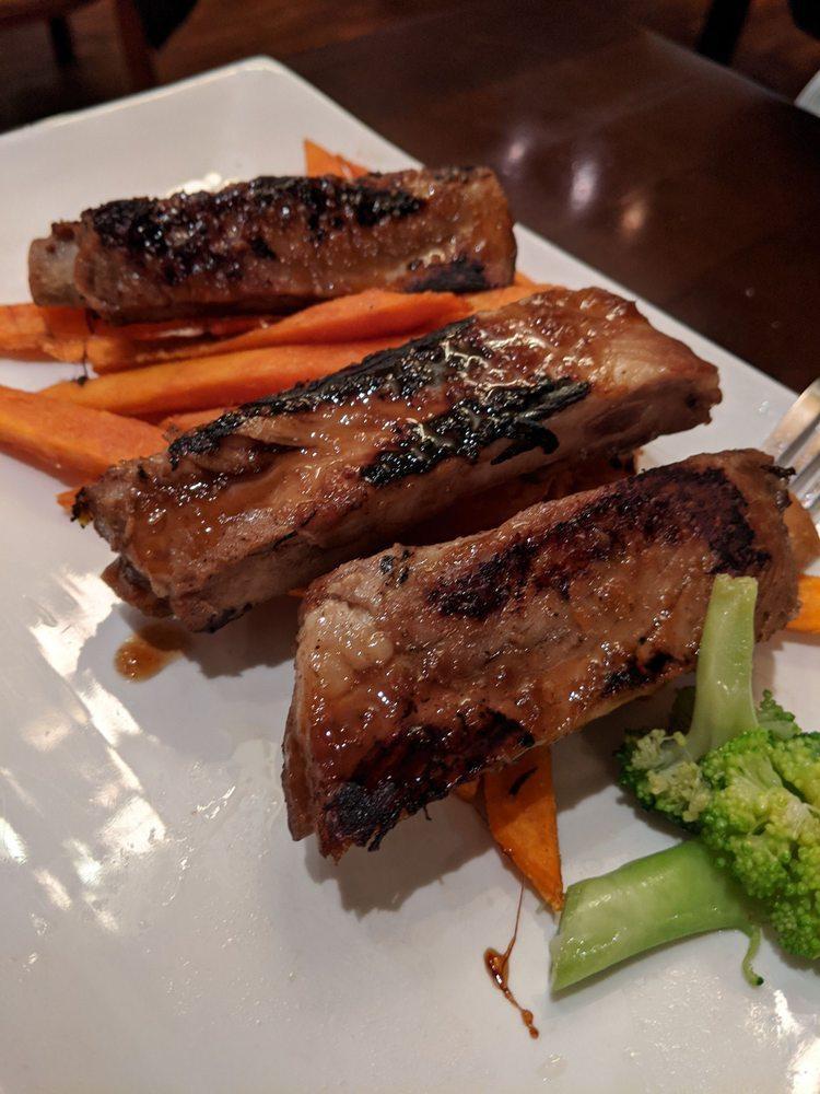 Asian Baby Back Ribs · With sweet potato fries.