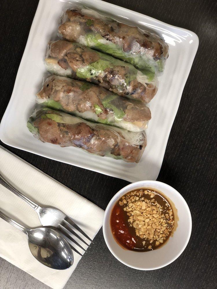 Grilled Beef Spring Roll · Goi cuon Bo. Grilled beef rolled with vermicelli, lettuce, cucumber, served with peanut sauce.