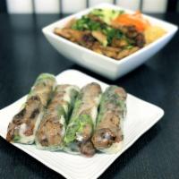 Grilled Pork Spring Rolls · Goi cuon thit nuong. Thinly sliced marinated grilled pork rolled with vermicelli, lettuce an...