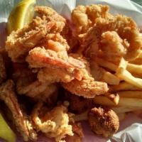 Shrimp and Fries Combo · Includes fries and soda
