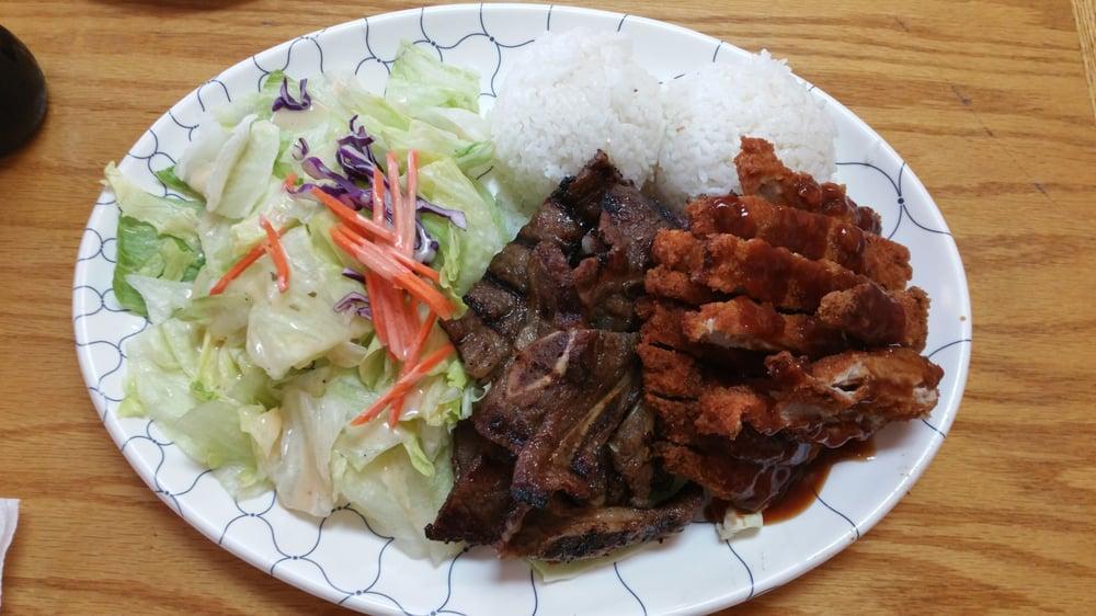 Large Beef Short Ribs · Served with steamed rice and salad