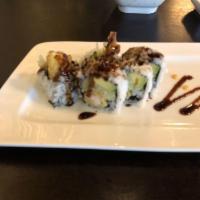 Shrimp Tempura Roll · 5 pieces. Shrimp tempura, cucumbers and avocado with eel sauce.