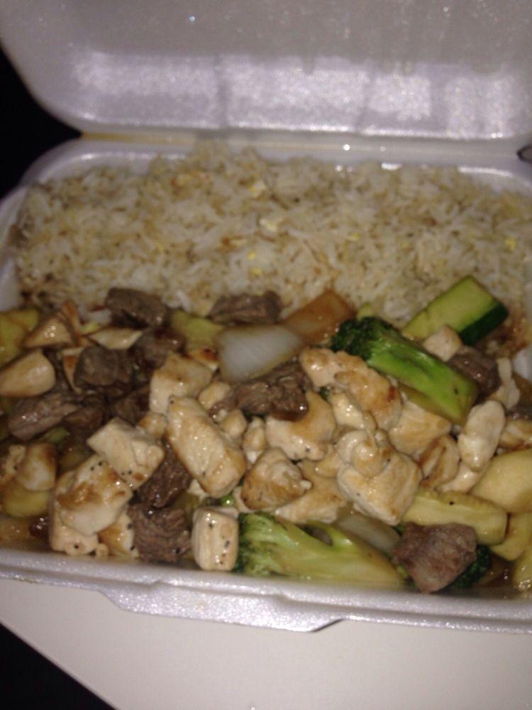 Steak and Chicken Hibachi · Served with fried rice or noodles, soup or salad.