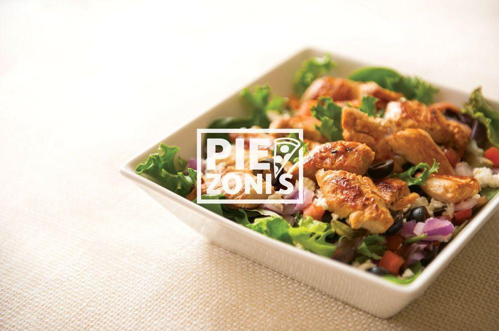 Grilled Chicken Madeira Salad · Mixed greens, tomatoes, red onions, olives, feta and marinated fresh chicken.