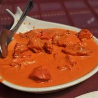 Butter Masala · A deliciously smooth butter, tomato and cream sauce, spiced with ginger and garlic.