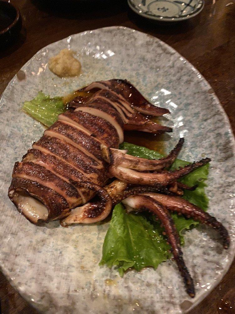 Grilled Squid · Whole grilled squid.