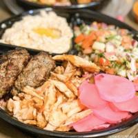 Mixed Grill Plate · Chicken shawarma lamb Adana chicken kabab lamb Kafka chicken kofta lamb Adna