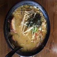 Ramen · House Broth with Pork Chasu - Bean Sprouts - Fungus - Bamboo - Chive - Sweet Corn - Crunchy ...