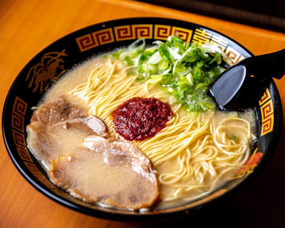 Classic Tonkotsu Ramen · Tonkotsu (pork bone broth) ramen with specially developed delivery only wheat noodles. Fully customizable.
*Requesting additional items are not available.
*Contains milk, eggs, wheat and soybeans.
