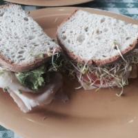 Turkey Walnut Pesto Sandwich · 