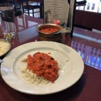 Butter Chicken · Chicken is cooked in buttery tomato sauce to perfection. Gluten free.