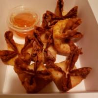 Crab Delight · Imitation crab, cream cheese filled in wonton skin, deep fried and served with spicy plum sa...