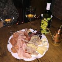 Sofia Meat and Cheese Platter · Prosciutto, speck, porchetta, mortadella, salami, aged pecorino, young pecorino, gorgonzola ...