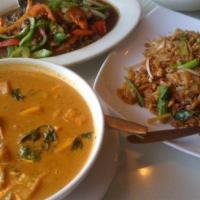 Pumpkin Curry · It's spicy and tangy but also sweet due to the asian's pumpkins blended in coconut milk. Spi...