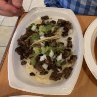 3 Carne Asada Tacos Combination Platter · 