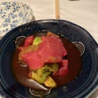 Maguro Avocado · Diced tuna and avocado with fresh wasabi soy.