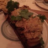 Deviled Eggs Oyster Toast · 
