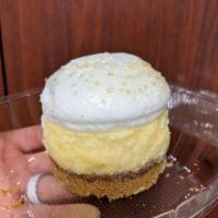 Lemon Meringue Pie · house-made lemon filling topped with meringue; sitting on a graham cracker crust