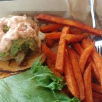 California Burger · Our fresh patty topped with pepper jack cheese, homemade guacamole and roasted red bell pepp...