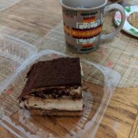 Tiramisu · Layers of ladyfingers soaked in Kahlua on top of a layer of heavenly mascarpone and topped w...