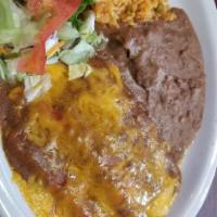 (1) Beef Enchiladas · 