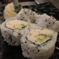 California Roll · 8 pieces. Avocado, cucumber, and crab meat.