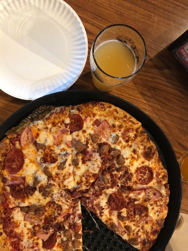 Meat Lovers Pizza · Fresh-made marinara, shredded mozzarella, pepperoni, sausage, Canadian bacon, and bacon. Substitute the meat for Beyond Meat for an additional charge.