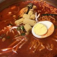 Spicy Seafood Ramen Soup · Spicy Ramen with Seafood