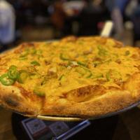 BBQ Chicken Pizza · Chicken breast, bacon, jalapeno, cheddar and BBQ sauce.