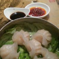 Crystal Skin Shrimp Dumplings · steamed shrimp dumpling with clear dough