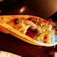 Love Boat · Choose your favorite 2 rolls from the menu and also come with 9 pieces of each: vegan sushi ...