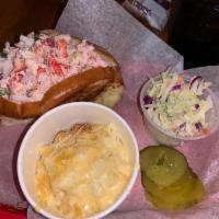 Naked Lobster Roll Sandwich · Lobstah meat on a roll served with sides of mayo and butter.