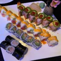 Rainbow Sashimi Roll · 