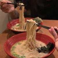 Spicy Miso Ramen · Blend of miso based tonkotsu soup with ground chashu, wood ear mushroom, green onion, corn, ...