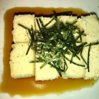 Crispy Tofu · Fried starch tossed tofu with house made vinegar soy sauce.