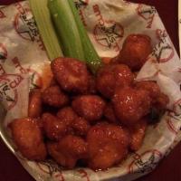 Boneless Wings · Served with celery and a side of ranch or bleu cheese dressing