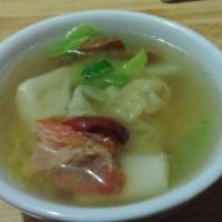 Wonton Soup · barbecue pork, wontons, vegetables