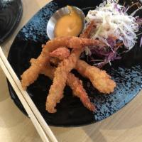 A10 Shrimp Tempura · 5 pieces. Deep fried shrimp and coleslaw.